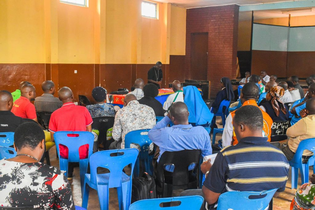 Bishop Nyirenda addressing the Committee
members
