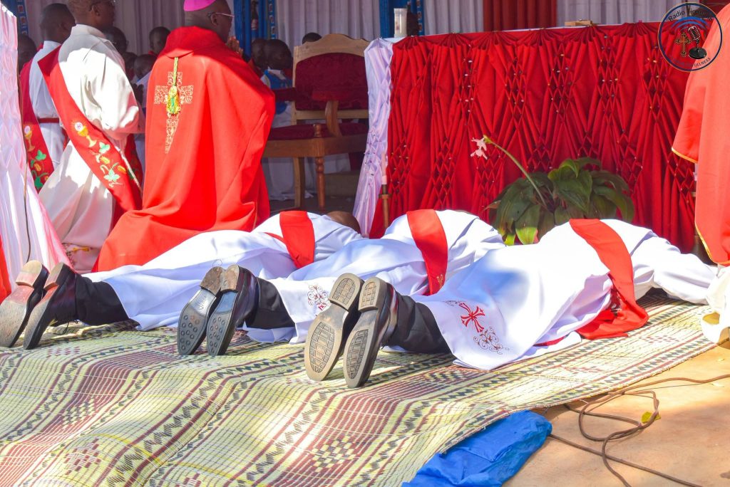 Decon Laying Prostrate an act of Total submisssion, profound, humility and complete dependance on God